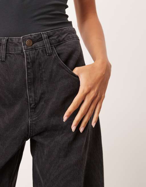 ARRANGE – Franklyn – Barrel-Jeans in Schwarz mit Ziernaht und Zebramuster, 3 von 5