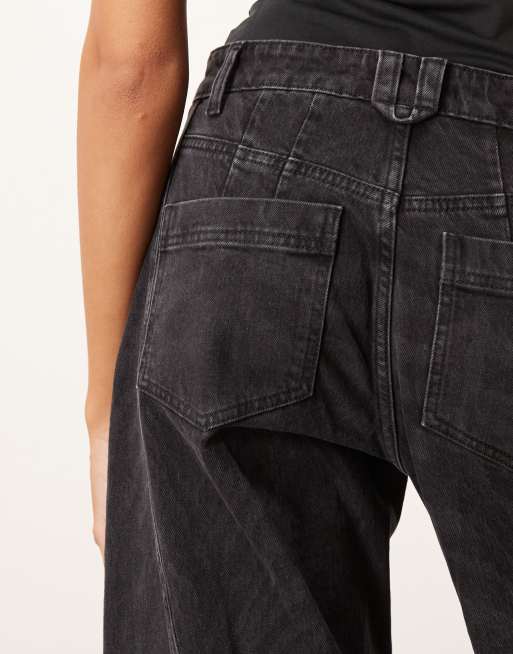 ARRANGE – Franklyn – Barrel-Jeans in Schwarz mit Ziernaht und Zebramuster, 4 von 5