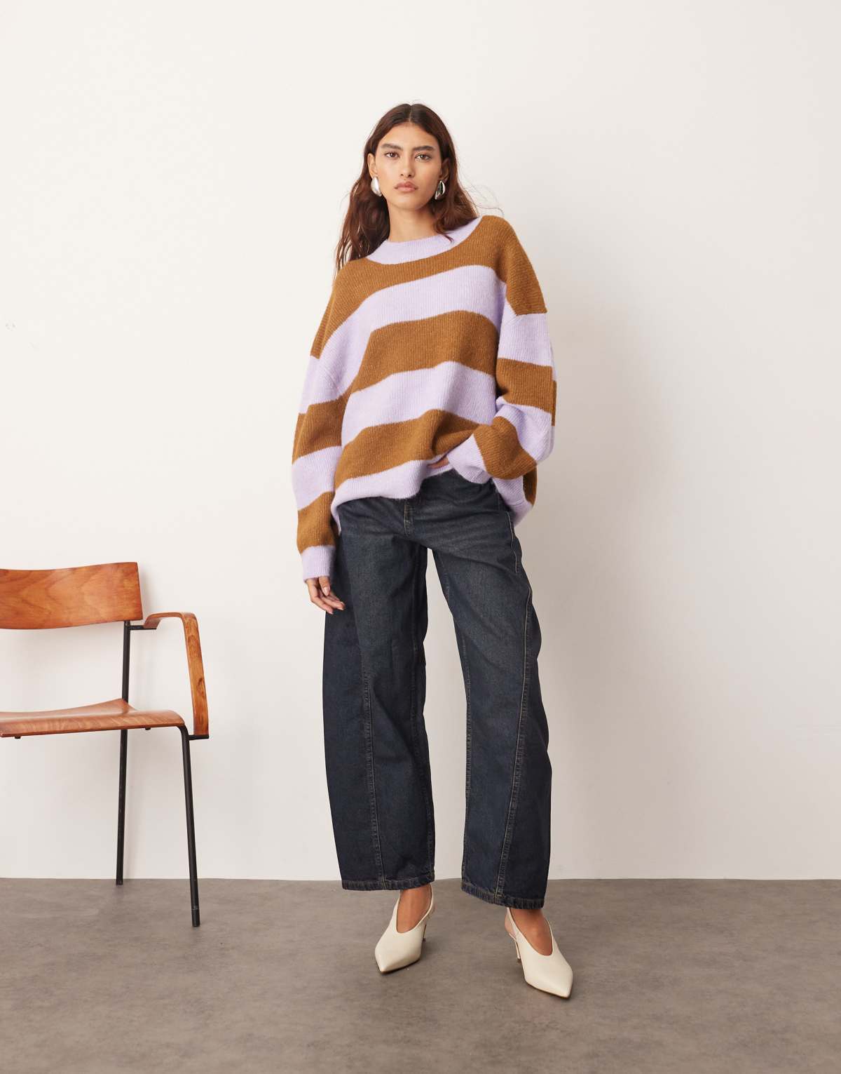 ARRANGE Franklyn seam detail barrel jean in indigo