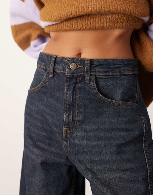 ARRANGE Franklyn seam detail barrel jeans in indigo