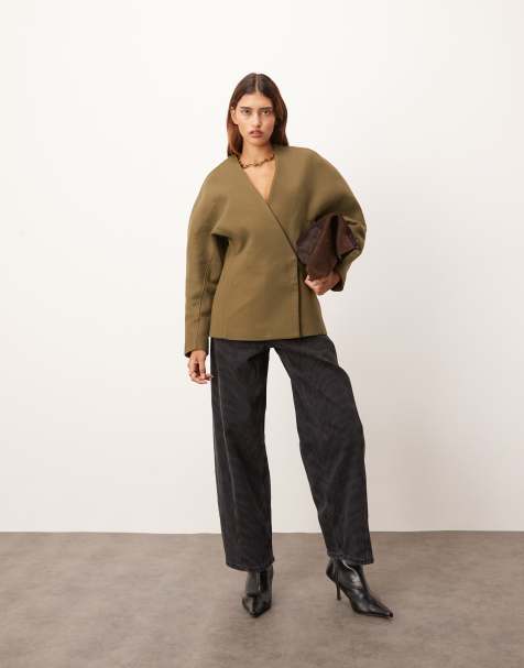 ARRANGE – Franklyn – Svarta jeans med barrelben och dekorativ söm - view 1