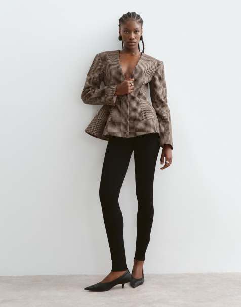 ARRANGE gebreide skinny broek in zwart - view 1