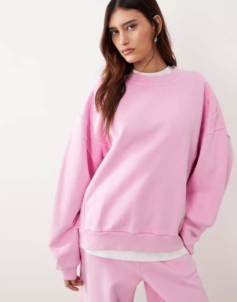 ARRANGE heavy weight oversized seam detail sweatshirt co ord in acid wash