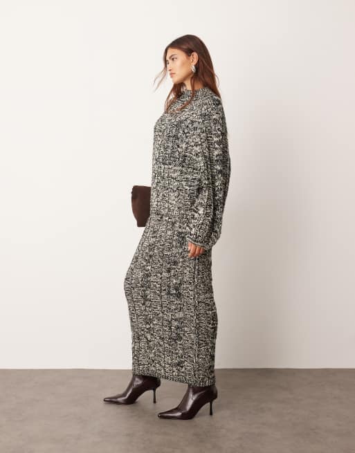ARRANGE – Hochgeschlossener Strickpullover in Schwarz-Weiß mit Zopfmuster und voluminösen Ärmeln, Kombiteil, 3 von 4