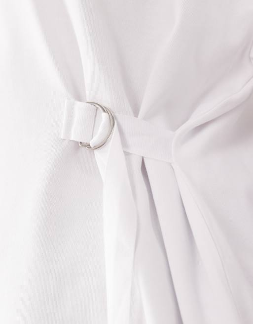 ARRANGE - Hvid T-shirt med lange ærmer og spænde i siden, 3 af 4