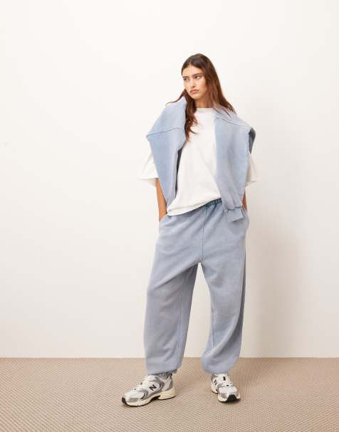ARRANGE - Joggers blu tenue premium lavaggio acido - view 1