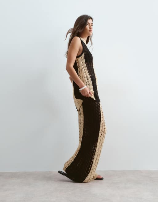 ARRANGE knit pants in black and cream contrast - part of a set, 5 of 5