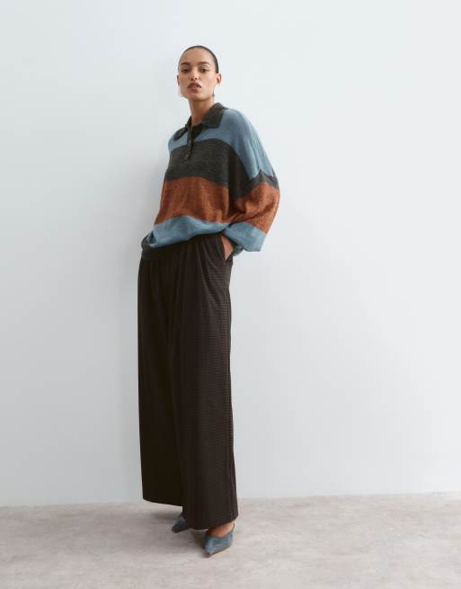 ARRANGE knitted oversized grandad shirt in stripe, 2 of 5