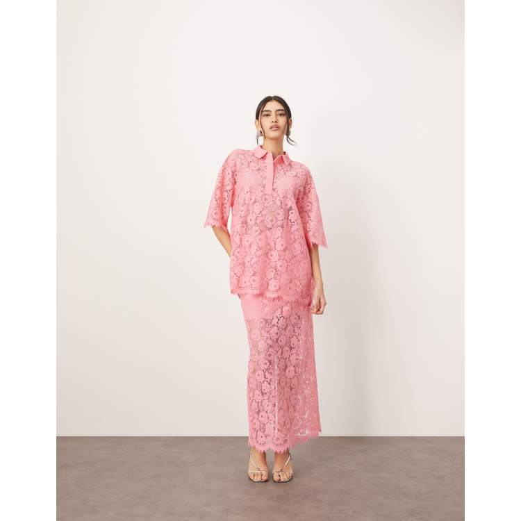 ARRANGE lace pencil skirt in pink - part of a set | ASOS