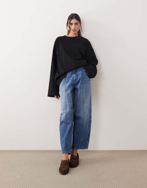 ARRANGE – Langärmliges Oversize-T-Shirt aus Baumwolle in Schwarz - view 1