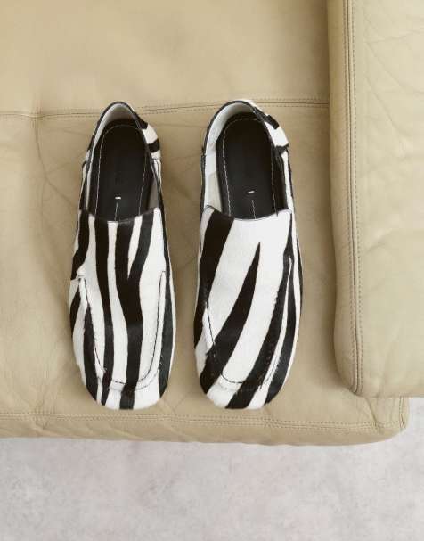 ARRANGE leather loafers in zebra print - view 1