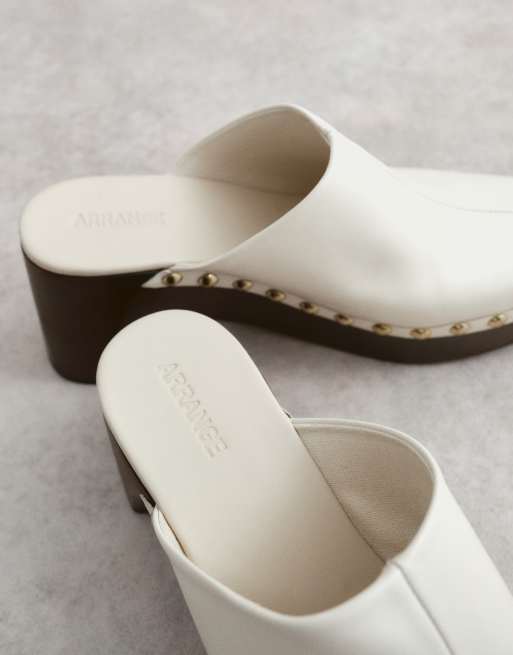 ARRANGE leather studded clogs in bone, 4 of 4