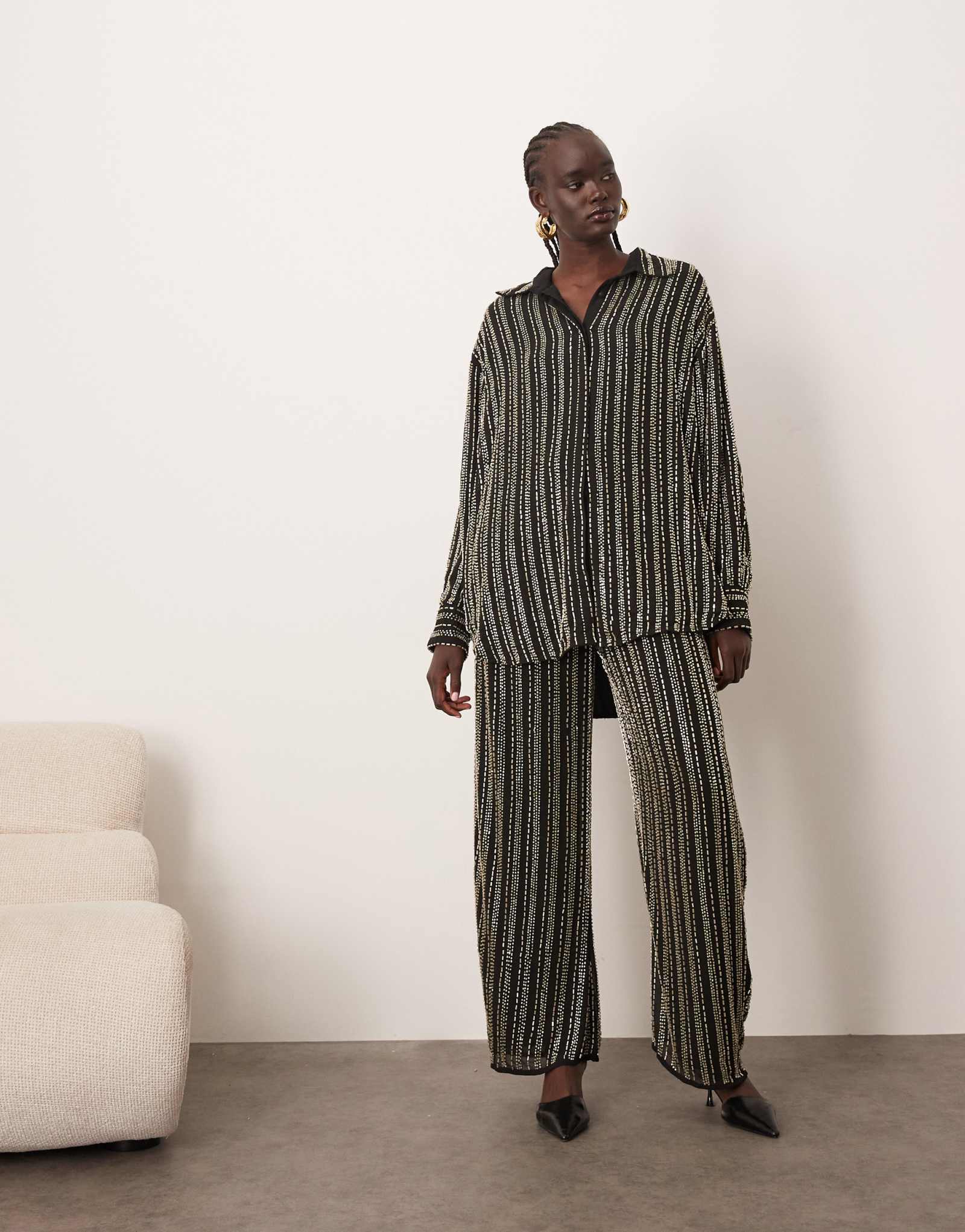 ВЫШИТЫЕ бисером брюки - часть комплекта