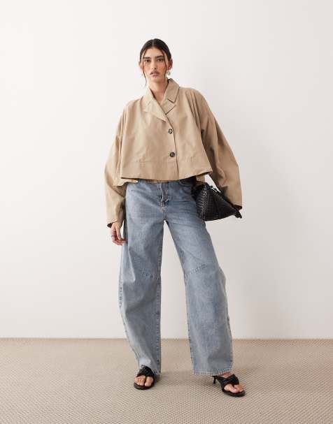 ARRANGE – Ljusbrun, kort trenchcoat, del av set - view 1