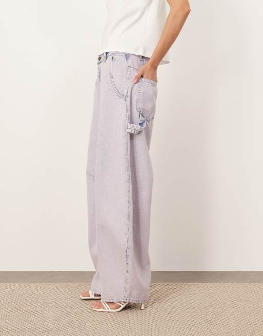 ARRANGE margot carpenter jeans in lilac acid wash