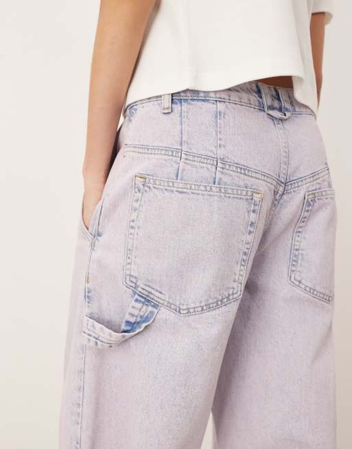 ARRANGE margot carpenter jeans in lilac acid wash