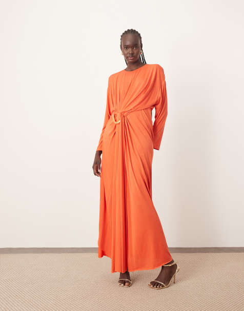 ARRANGE - Maxi jurk met plooien en hardware in rood - view 1