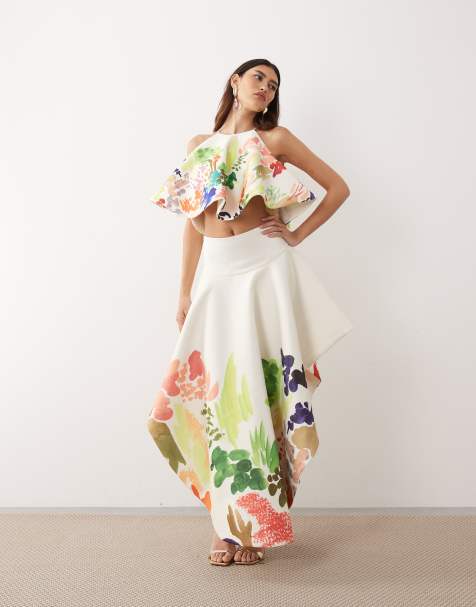 ARRANGE - Maxi rok met abstracte schilderachtige print, deel van co-ord set - view 1