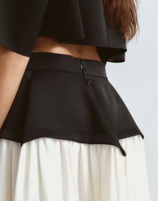 ARRANGE midi-rok met gevormde taille in zwart en wit, 4 van 5