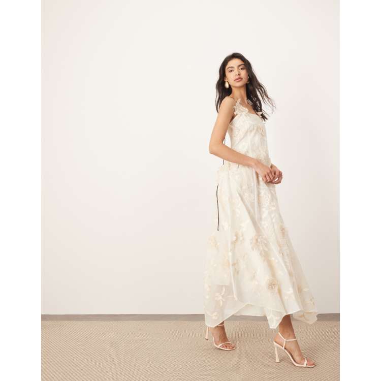 【即発送】Las Flores Cami Dress/beige/M 9月上旬発送】Las Flores Cami Dress
