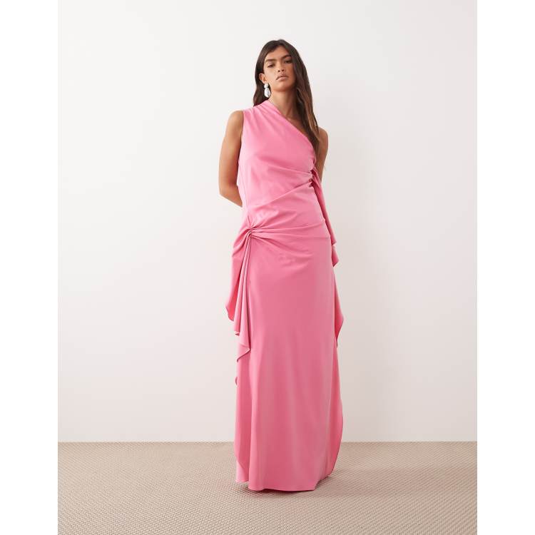 chinese dress ladies Shop Athena One Shoulder Draped Maxi Dress | Jaded London