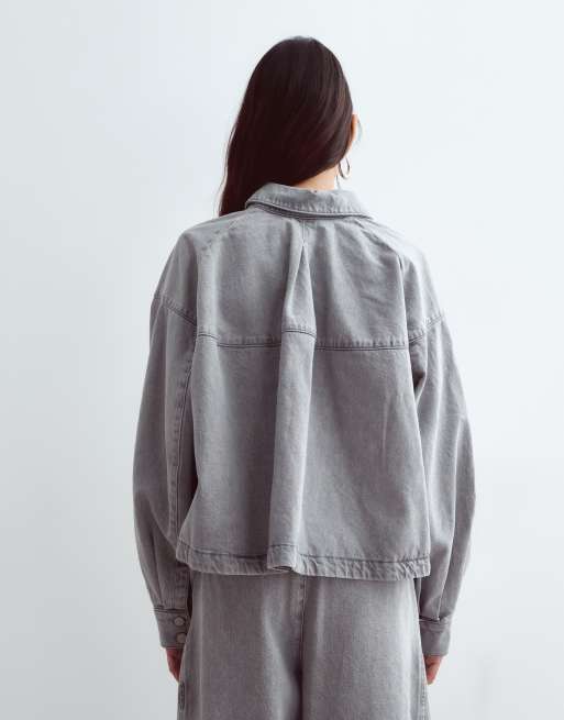 ARRANGE Oversize-Hemd aus Denim im Grey-Wash als Kombiteil, 3 von 4