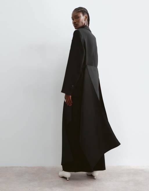 ARRANGE oversized blazer co-ord met afneembaar draperend detail in zwart, 3 van 5