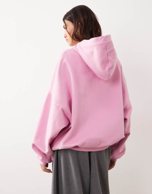 ARRANGE - Oversized hoodie van zware premiumstof in roze, 4 van 4