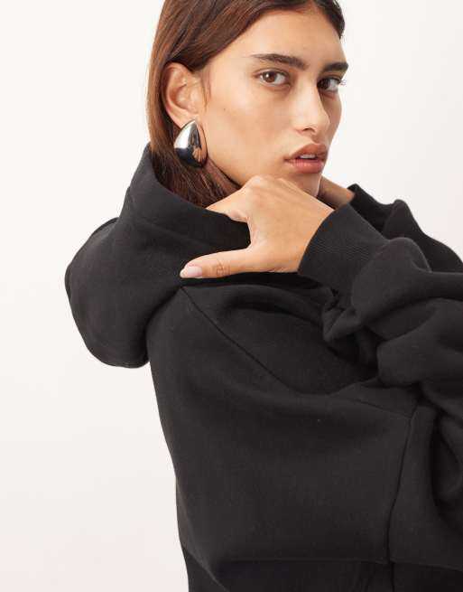 ARRANGE oversized premium heavy weight hoodie in black