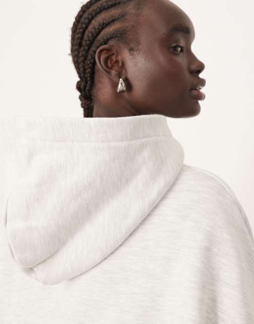 ARRANGE oversized premium heavy weight hoodie in grey marl