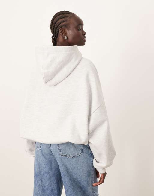 ARRANGE oversized premium heavy weight hoodie in grey marl