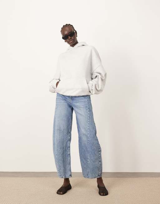 ARRANGE oversized premium heavy weight hoodie in grey marl