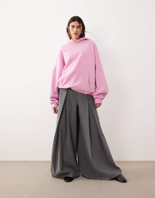 ARRANGE oversized premium heavy weight hoodie in pink, 2 of 4