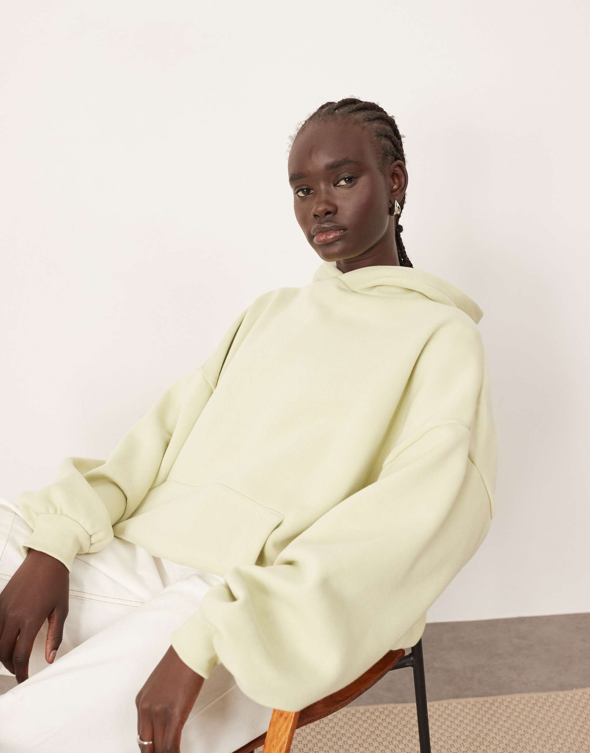 arrange oversized premium heavy weight hoodie in pistachio