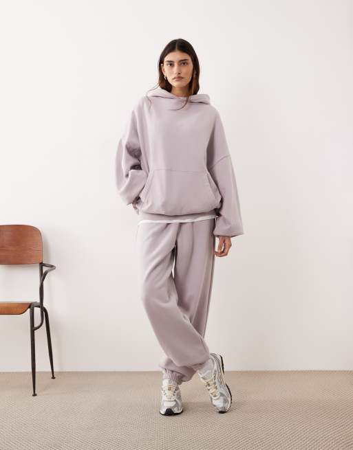 ARRANGE oversized premium heavy weight hoodie in soft lilac, 2 of 4