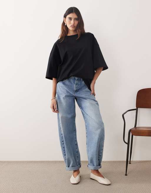 ARRANGE oversized premium heavy weight t-shirt in black, 2 of 4
