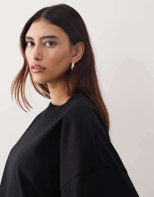 ARRANGE oversized premium heavy weight t-shirt in black, 3 of 4