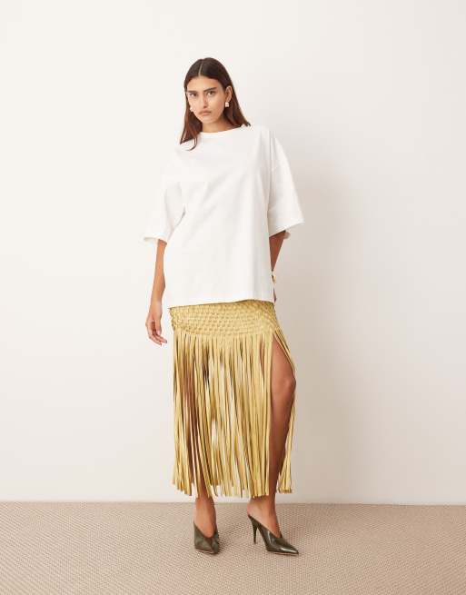 ARRANGE oversized premium heavyweight t-shirt in white