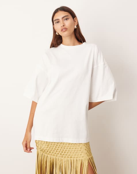 ARRANGE oversized premium heavyweight t-shirt in white - view 1