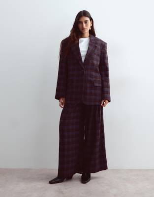 Arrange Oversized Single Breasted Blazer In Multi