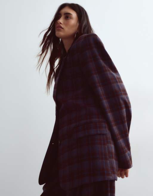 ARRANGE oversized single breasted blazer in plaid - part of a set, 5 of 5