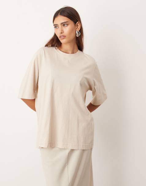 ARRANGE - Oversized T-shirt van jersey in ecru - view 1