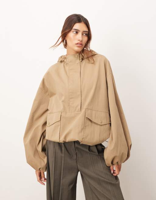 ARRANGE oversized track jacket in stone