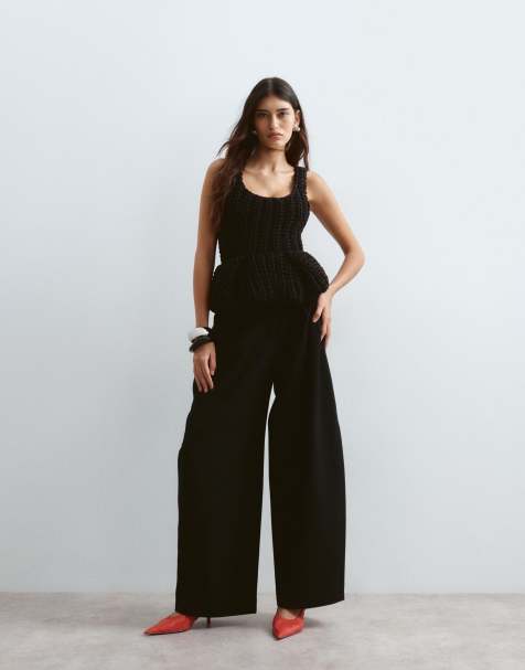 ARRANGE - pantalón de lana de sastre negro Spence - view 1