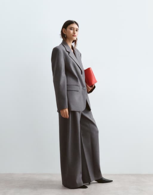 ARRANGE - pantalón de lana de traje de conjunto en gris, 2 de 4