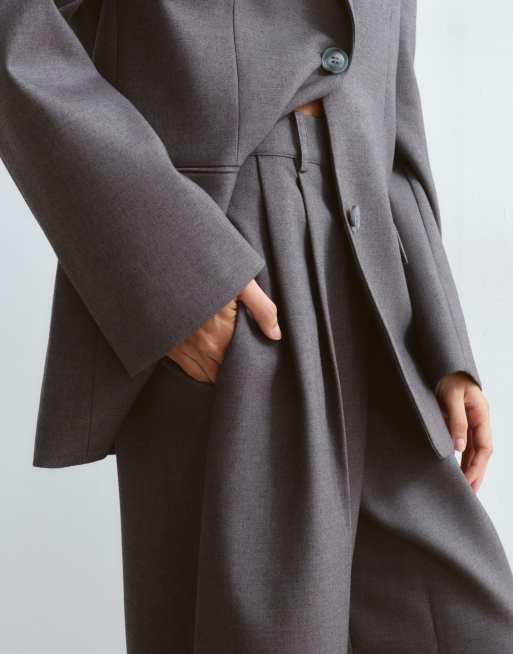 ARRANGE - pantalón de lana de traje de conjunto en gris, 3 de 4