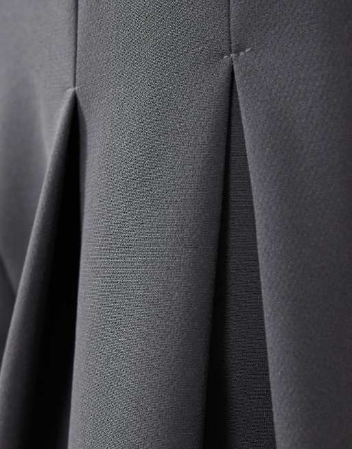 ARRANGE - Pantalon d'ensemble ample et élégant à taille plissée - Anthracite, 5 de 5
