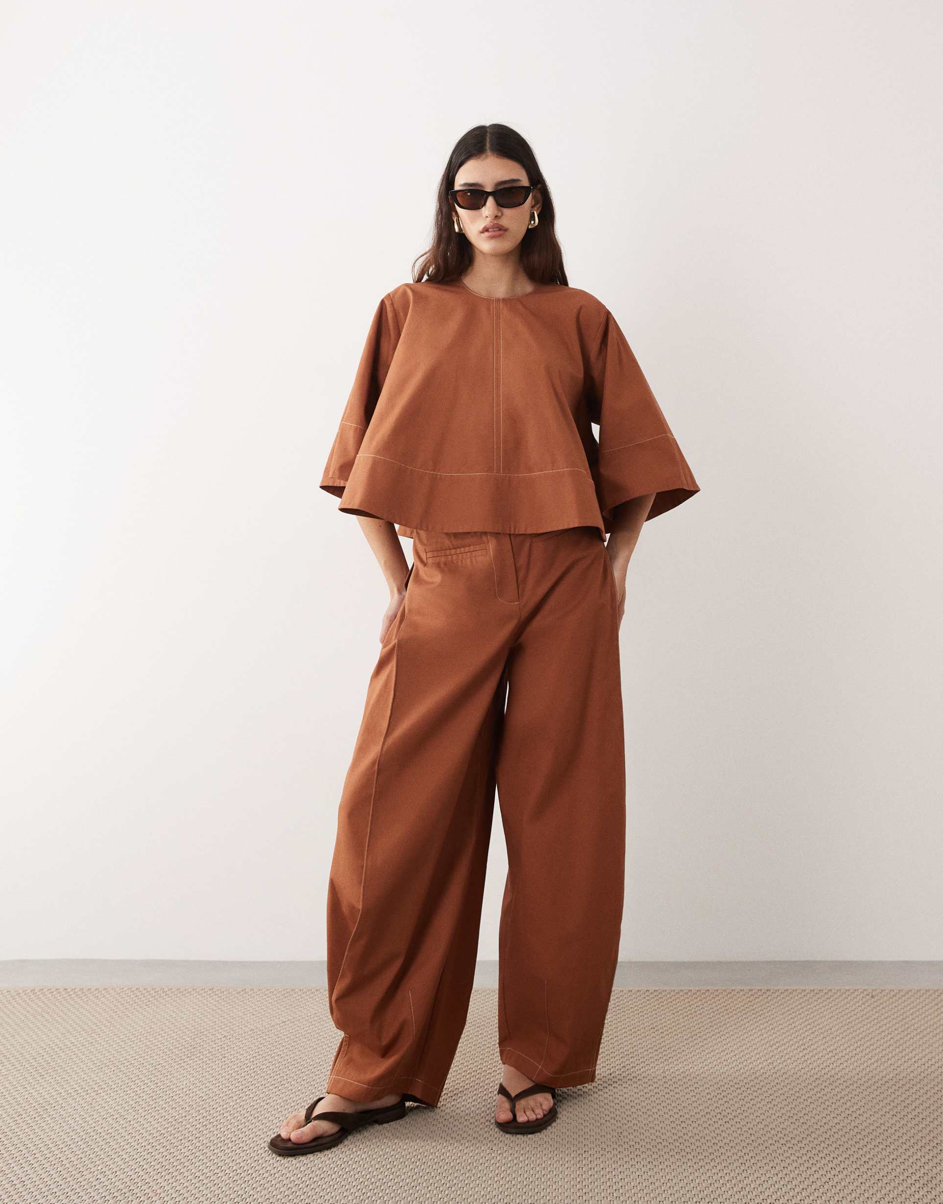 arrange pants in terracotta - part of a set