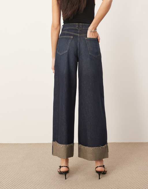 ARRANGE Parker denim high waist slouchy turn up jean in indigo, 2 of 5