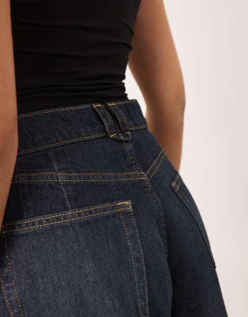 ARRANGE Parker denim high waist slouchy turn up jean in indigo, 3 of 5